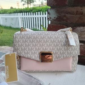 MICHAEL MICHAEL KORS Lita Medium Two-Tone Logo Crossbody Bag